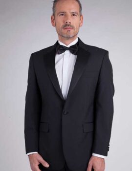 Scott Wool Mix Two Button Evening Suit Jacket Black