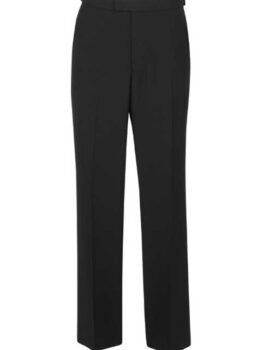 Scott Wool Mix Plain Front Evening Suit Trouser Black