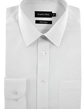 Double Two Cotton Blend Classic White Long Sleeve Shirt