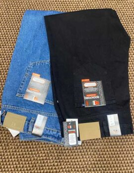Rockford Jean. 100% Cotton. Comfort Fit. Stonewash and Black. All Sizes to 56″