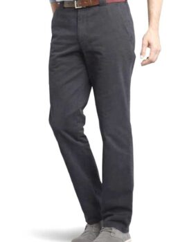 Meyer Navy Cotton Stretch Trousers in a Soft Chino Cloth. Roma Style. Up to 52″ Waist