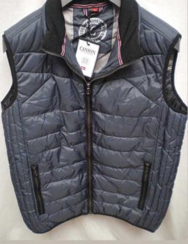 Canson Sleeveless Bodywarmer in Steel Blue. 44″ Left