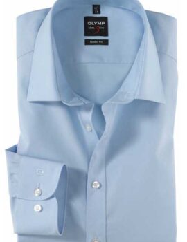 Olymp Level 5 Body fit Pale Blue Long Sleeve Shirt