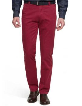 Meyer Red Fairtrade Cotton Stretch Chinos.