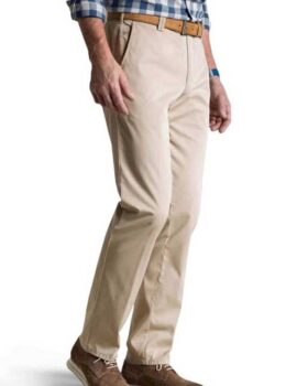 Meyer Beige Fairtrade Stretch Cotton Chinos.