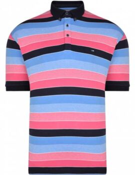 Peter Gribby Multicoloured Polo Shirt In Soft 100% Cotton. size Large Left