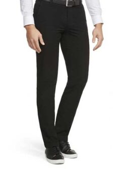 Meyer Black Stretch Cotton Trousers in a Soft Chino Cloth. Roma Style