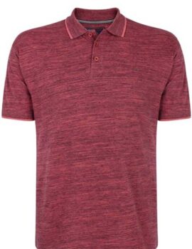 Kam Jeanswear Wine/Burgundy Short Sleeve Polo Shirt. 5XL Left