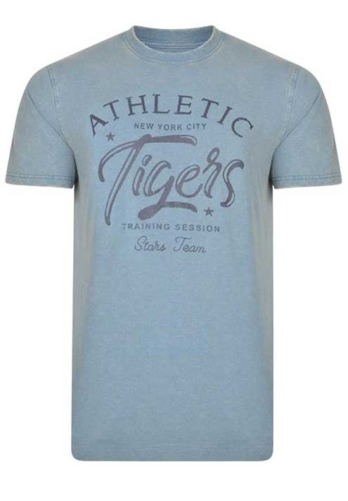 Kam Jeanswear Denim Short Sleeve US inspired Logo Tee Shirt. Large Sizes available.