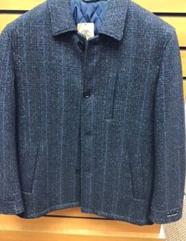 Daniel Grahame Navy Wool Mix Casual Car Coat.