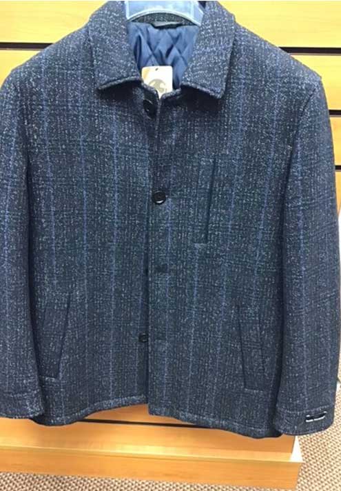 Daniel Grahame Navy Wool Mix Casual Car Coat.