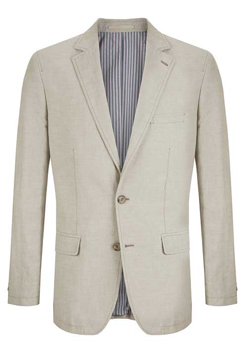 Douglas Linen Blend Lightweight Stone Colour Jacket. 42" Chest Available.