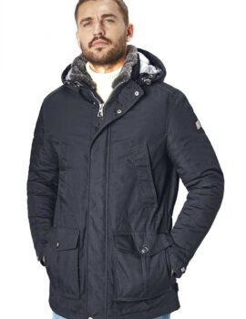 Redpoint Black Casual Jacket With Detachable Faux Fur Collar and Detachable Hood. 52″-56″Left