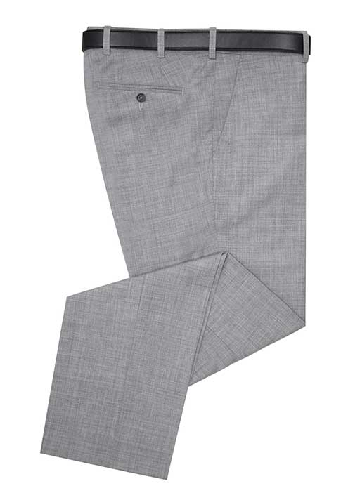 Douglas and Grahame Prestige Light Grey Formal Stretch Trousers.