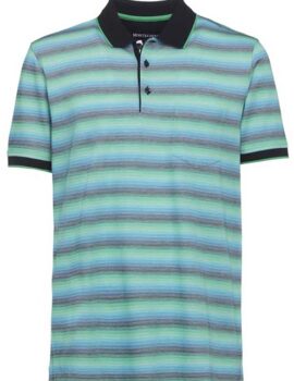 Montechiaro 3 Button SeaBreeze Coloured Multi Stripe Polo Shirt. Size 2XL