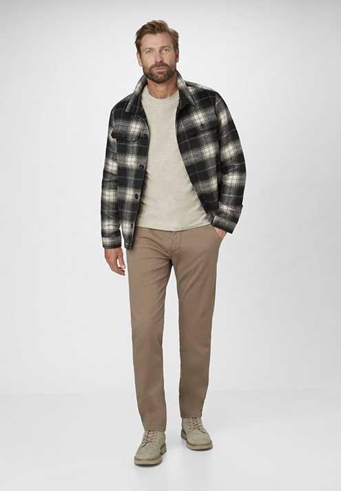 Redpoint Beige/Sand Stretch Cotton Chino Trousers.