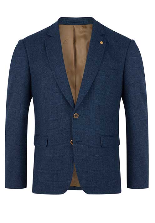 Douglas Light Navy Check Jacket.