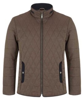 Douglas Fashionable Semi Quilted Tan Casual Jacket.