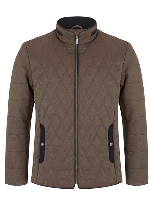 Douglas Fashionable Semi Quilted Tan Casual Jacket.