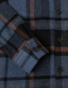 Douglas and Grahame Drifter Blue Check ‘Shacket’ Overshirt . XL to 3XL Available