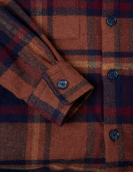 Douglas and Grahame ‘Drifter’ Dark Orange ‘Shacket’ Overshirt. Xl to 3XL Available.