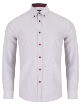 Daniel Grahame Neat Patterned Long Sleeve Shirt. Tapered Fit
