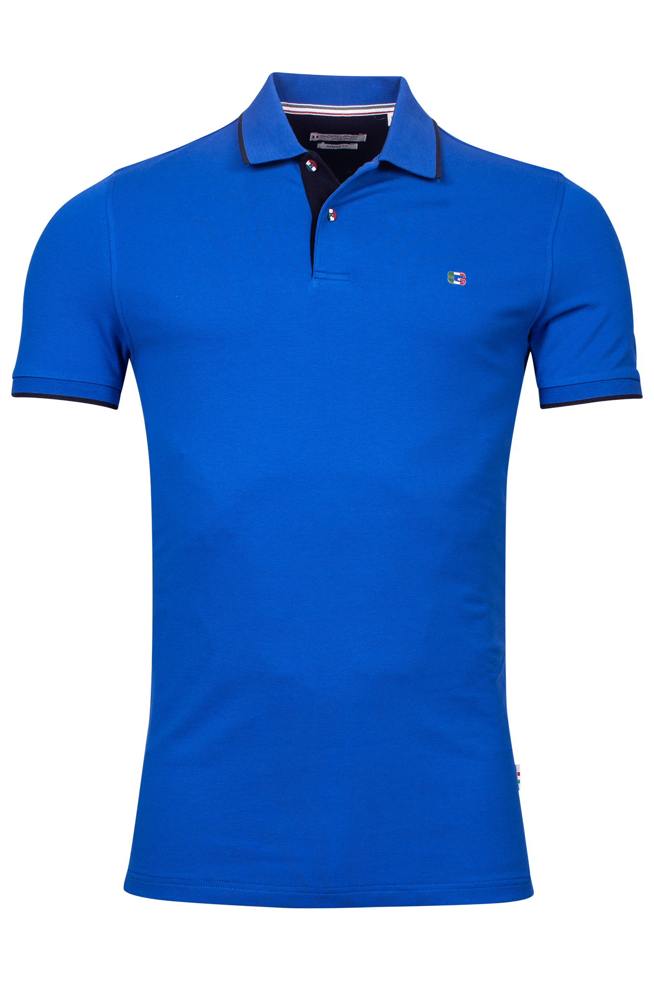 Giordano Royal Blue PoloShirt With Logo Collar