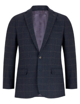 Daniel Grahame Navy Autumn Check Jacket. 50″and 52″ Regular Only