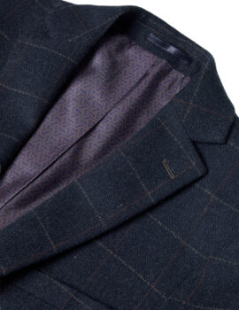 Daniel Grahame Navy Autumn Check Jacket. 50″and 52″ Regular Only