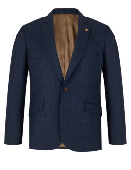 Douglas Navy Pure Wool Check Jacket.