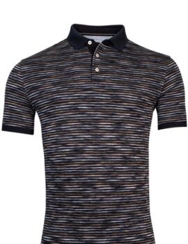 Baileys Multicoloured Striped Polo Shirt. 3 Colourways available. Cotton Mix Fabric.