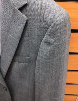 Wellington Grey Herringbone Overcheck Jacket. Limited Sizes