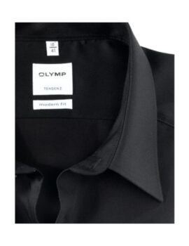 Olymp Tendenz Black cotton Long Sleeve Shirt