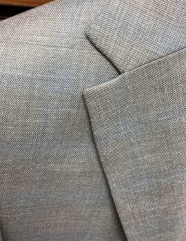 Odermark Stone Coloured Check Jacket. Loro Piana Fabric. Size Reg 38