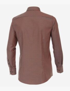Venti Orange and Black Modern fit Long Sleeve Shirt with Trim.