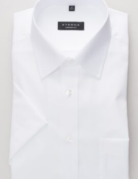 Eterna Comfort Fit Shirt White Short Sleeve
