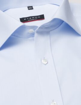 Eterna Modern Fit Shirt Blue Short Sleeve shirt