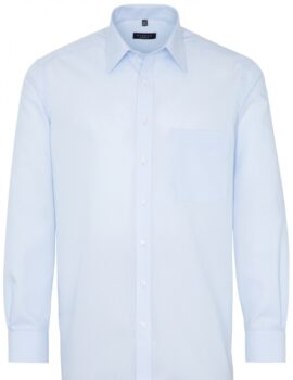 Eterna Comfort Fit Shirt Blue Long Sleeve
