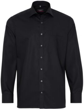 Eterna Modern Fit Shirt Black Long Sleeve