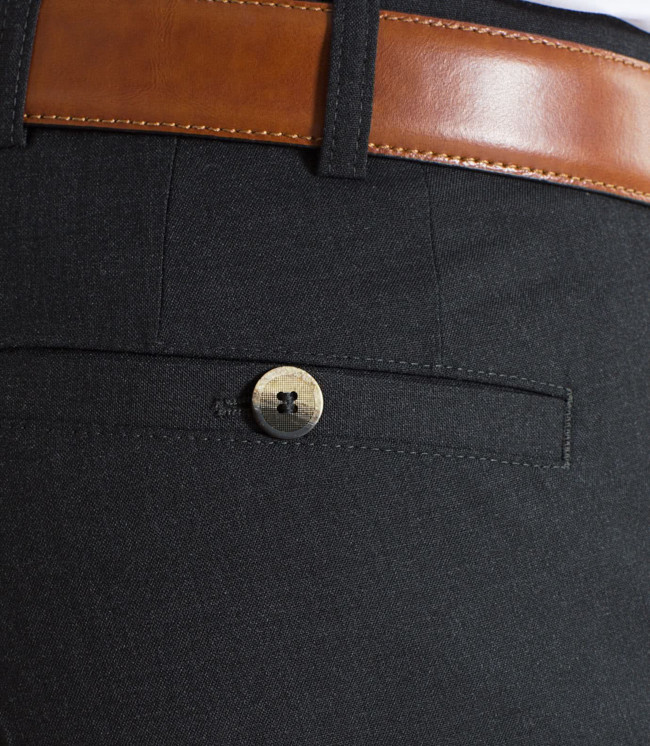 Meyer Mid-Weight Charcoal Wool Mix Trouser - Image 7