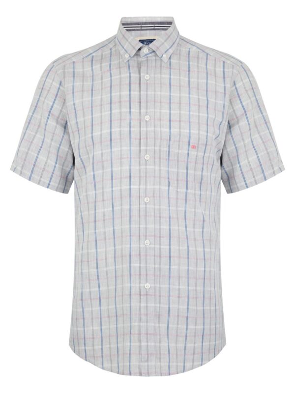 Daniel Grahame Grey Check Half Sleeve Shirt.