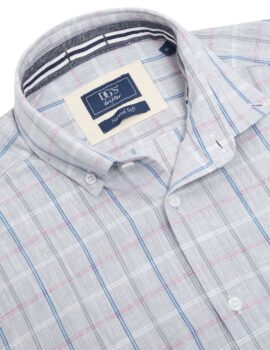 Daniel Grahame Grey Check Half Sleeve Shirt.