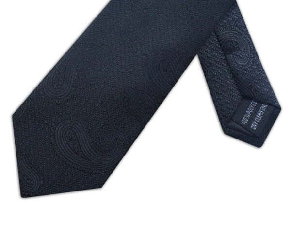Knightsbridge Black Paisley Extra Long Polyester Tie
