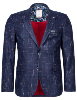 Giordano Blue Slub Effect Jacket. Modern Fit