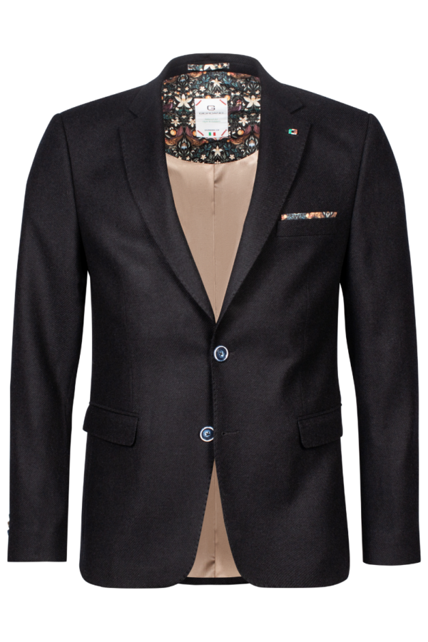 Giordano Black Solid Wool Mix Jacket. 48" Left