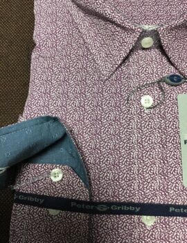 Peter Gribby Pink Printed Long Sleeve Shirt. Size 3XL Available