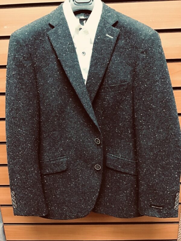 Daniel Grahame Grey Mottled single Breasted Jacket. Modern Fit