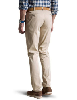 Meyer Beige Fairtrade Stretch Cotton Chinos.