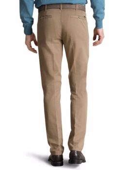 Meyer Beige Stretch Cotton Trousers in a Soft Chino Cloth. Roma Style. Up to 52″ Waist