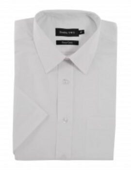 Double Two Cotton Blend White Short Sleeve Shirt.